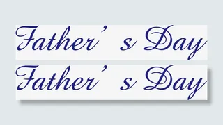 父亲节英文花体字体设计免抠