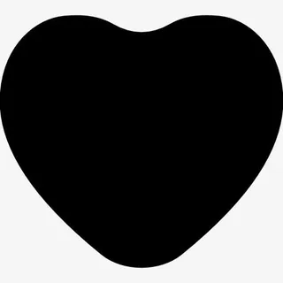 圆形的黑色的心图标免抠