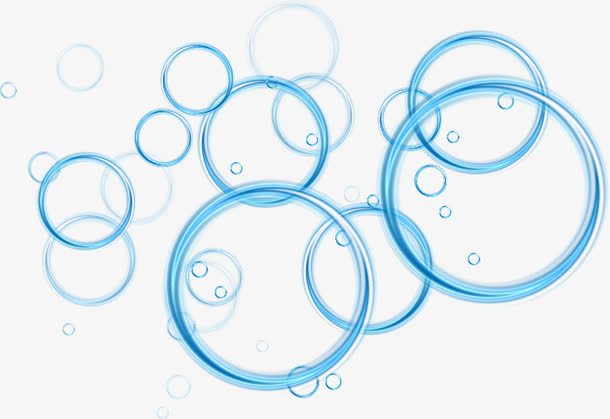 蓝色发光圆环免抠