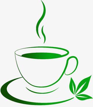 饮茶渐变色png免抠