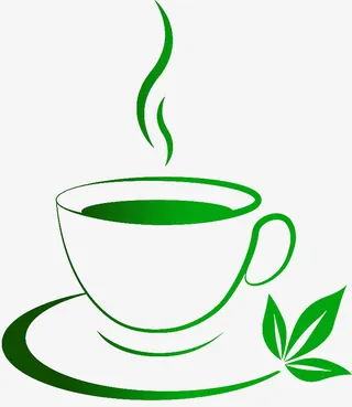 饮茶渐变色png免抠