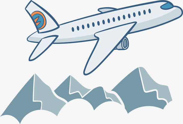 乘坐飞机去旅游免抠