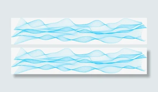 蓝色科技线纹理免抠