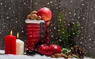 高清圣诞节鞋子礼物免抠