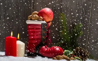 高清圣诞节鞋子礼物免抠