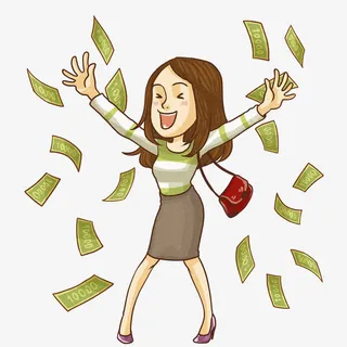 中奖的美女免抠