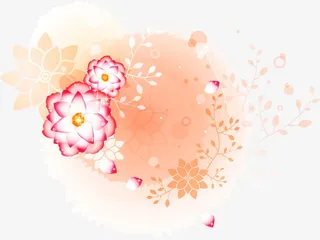 红色的莲花免抠