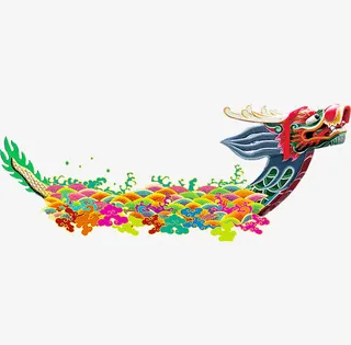 端午节划龙舟免抠