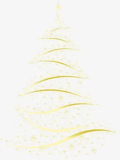 金色线条创意装饰免抠