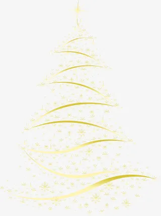 金色线条创意装饰免抠