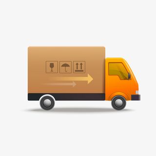 卡通物流运输货车设计免抠