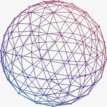 科技线条圆球简图免抠