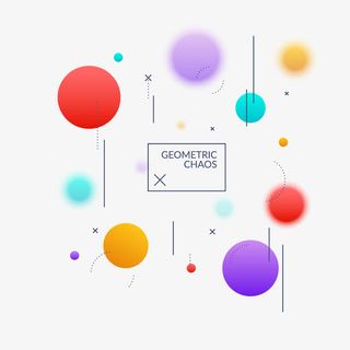 几何漂浮立体圆球素材免抠