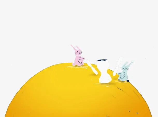 月亮上的兔子免抠