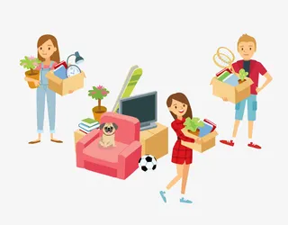 搬家的人物免抠