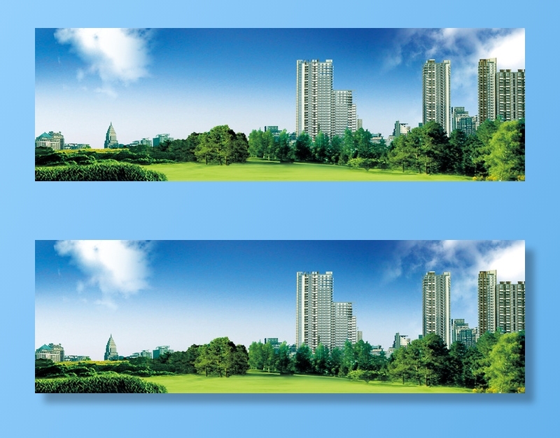 建筑清新海报baneer高清