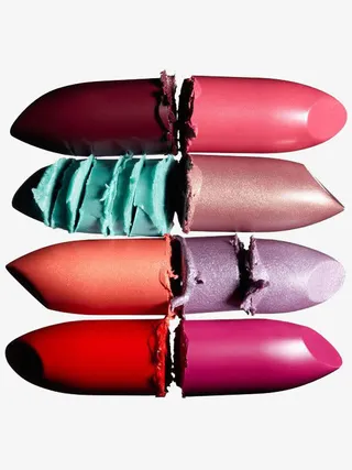 多色系口红膏体切割组合色卡免抠