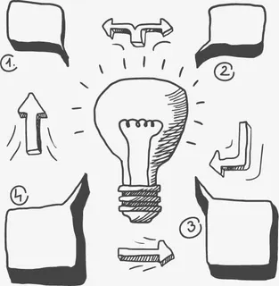 手绘风格图表免抠