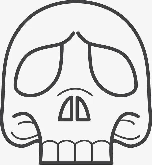 人体成年男性头骨免抠