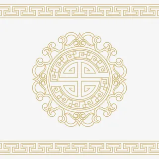 中国风剪纸花纹免抠