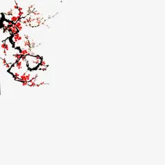 墙角梅花手绘png素材免抠