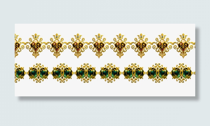 矢量金色花纹免抠