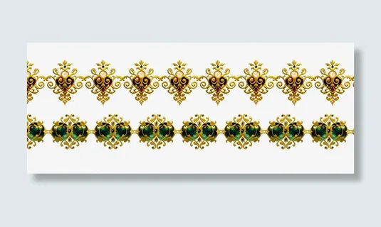 矢量金色花纹免抠