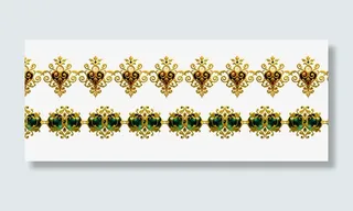 矢量金色花纹免抠