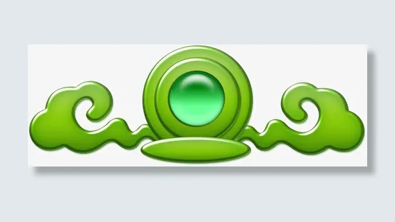 绿色质感分割线中国风花纹免抠