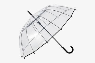 黑手柄透明伞免抠