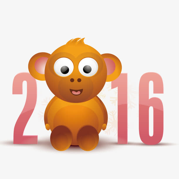 卡通可爱2016新年猴年免抠