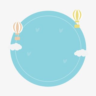 热气球蓝色背景