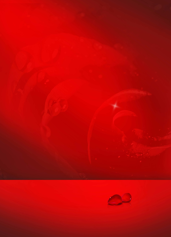 红色花瓣美容护肤产品海报背景高清