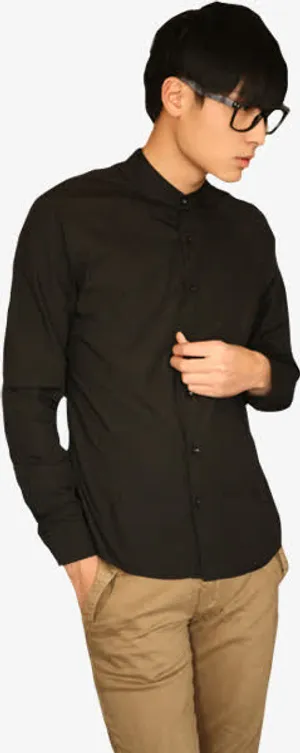 黑色炫酷时尚男神免抠