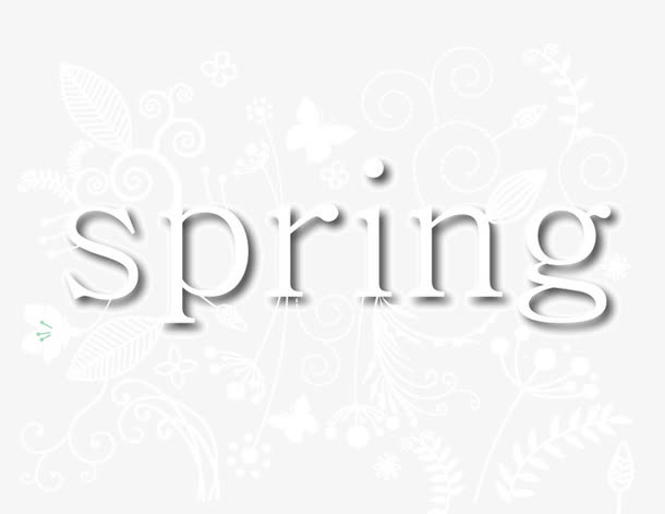 清新春季花纹背景矢量素材