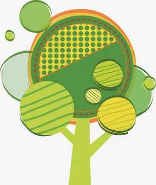 彩色动感圆形免抠