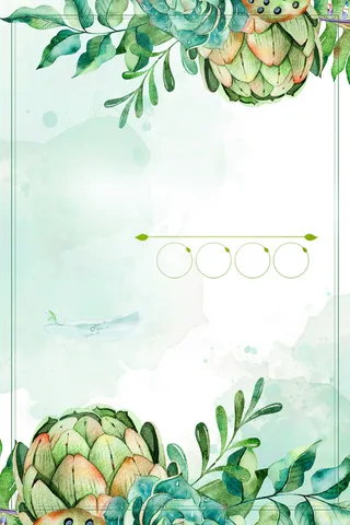 清新文艺树叶背景素材高清