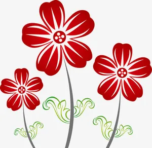 矢量小红花免抠
