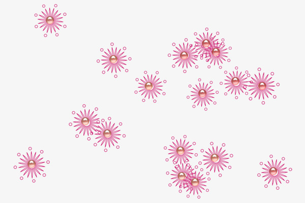 漂浮花朵装饰免抠