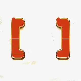 间隔红色中括号免抠