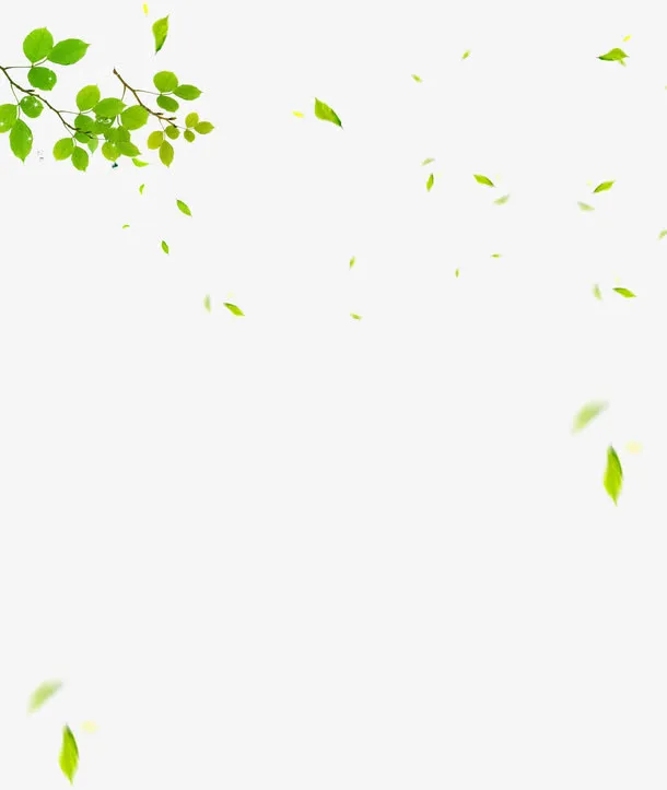 合成春天的树叶造型效果免抠