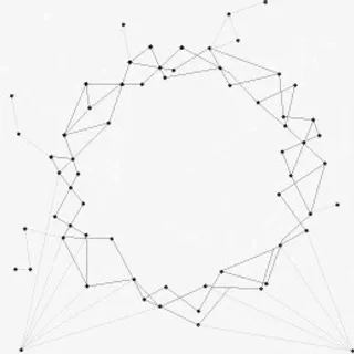 黑色线条设计圆点免抠