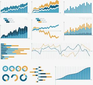 数据统计图表免抠
