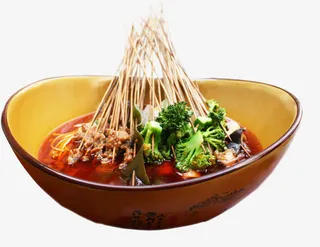 手绘晚餐中国菜麻辣烫免抠