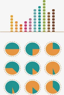 声波数据图饼图免抠