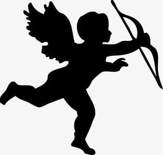 卡通丘比特剪影免抠