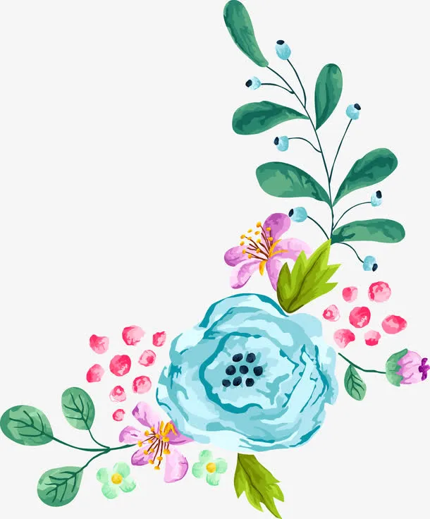 手绘花免抠