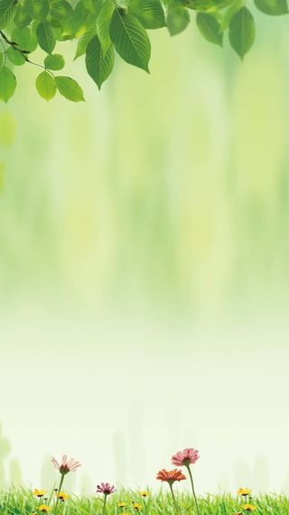 春天绿色清新H5素材背景高清