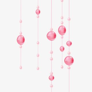 粉色装饰坠物窗帘装饰品免抠