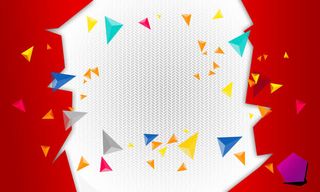 背景装饰图案 红色 不规则图形